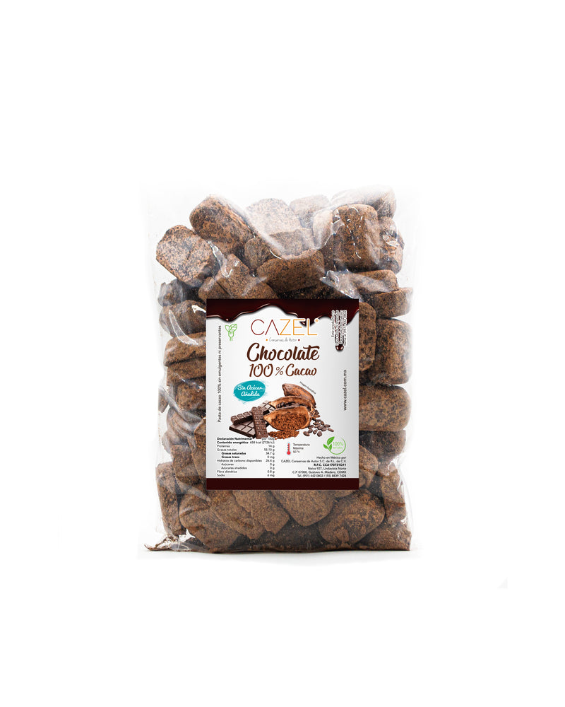 Chocolate Cuadretas 100% Cacao 1 KG