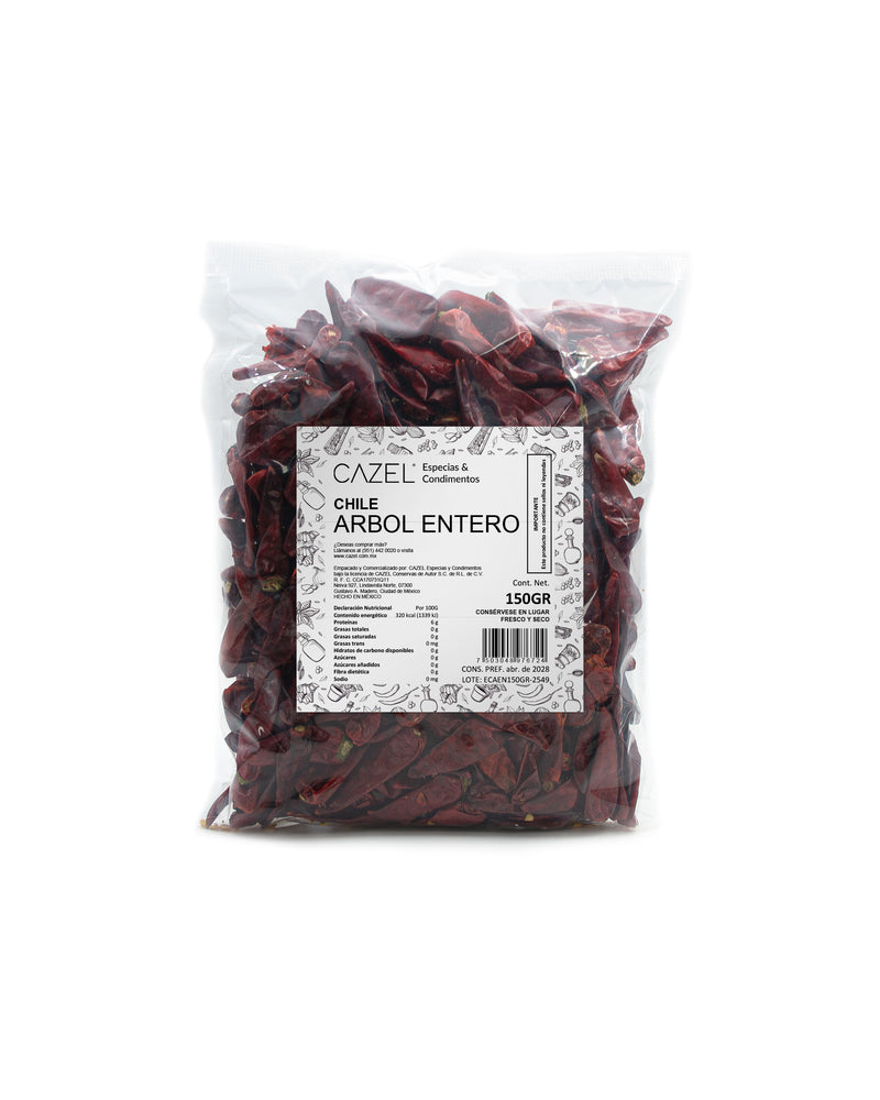 Chile de Árbol Entero 150GR