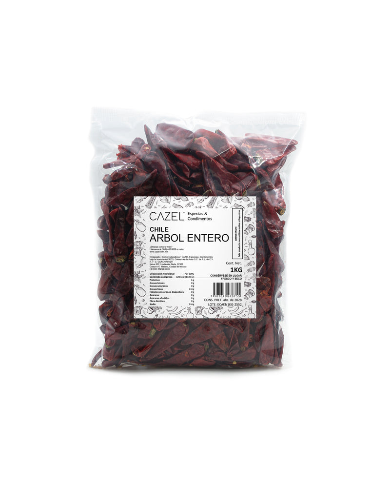 Chile de Árbol Entero 1KG