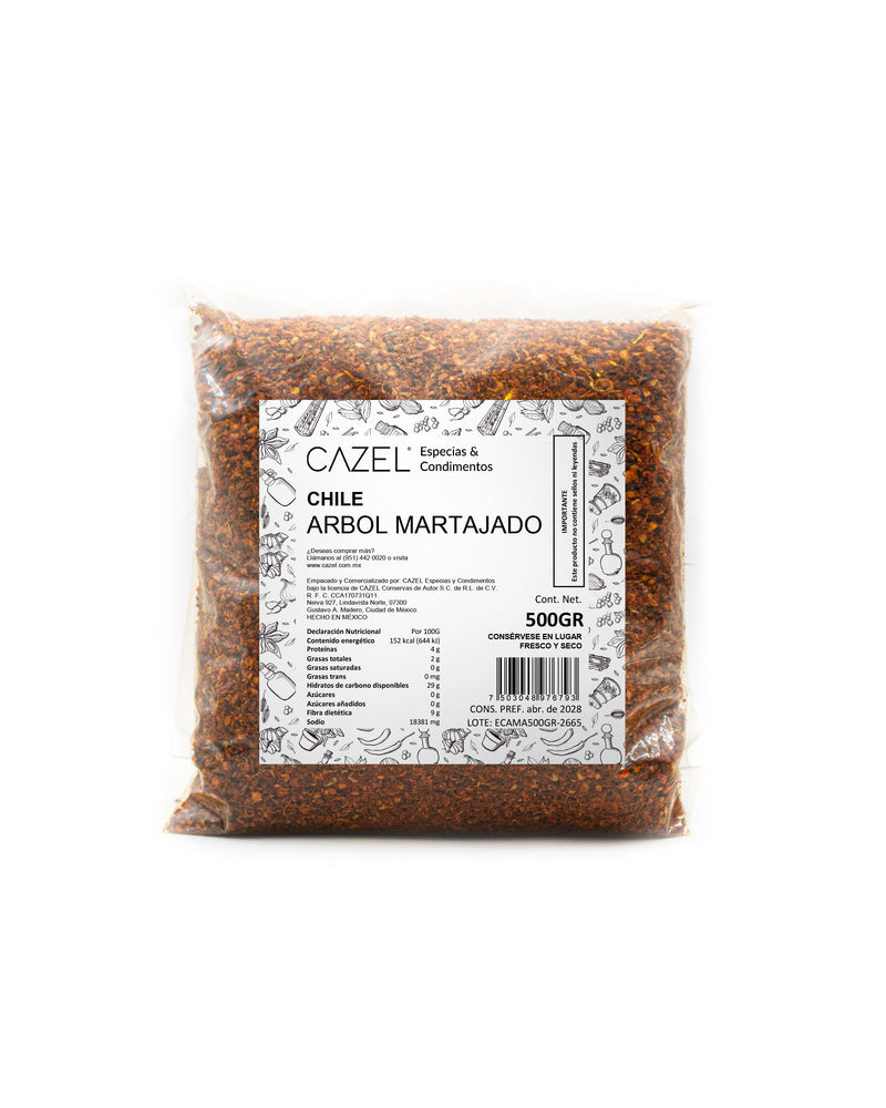 Chile de Árbol Martajado 500GR