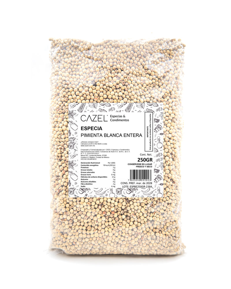 Pimienta Blanca Entera 250GR