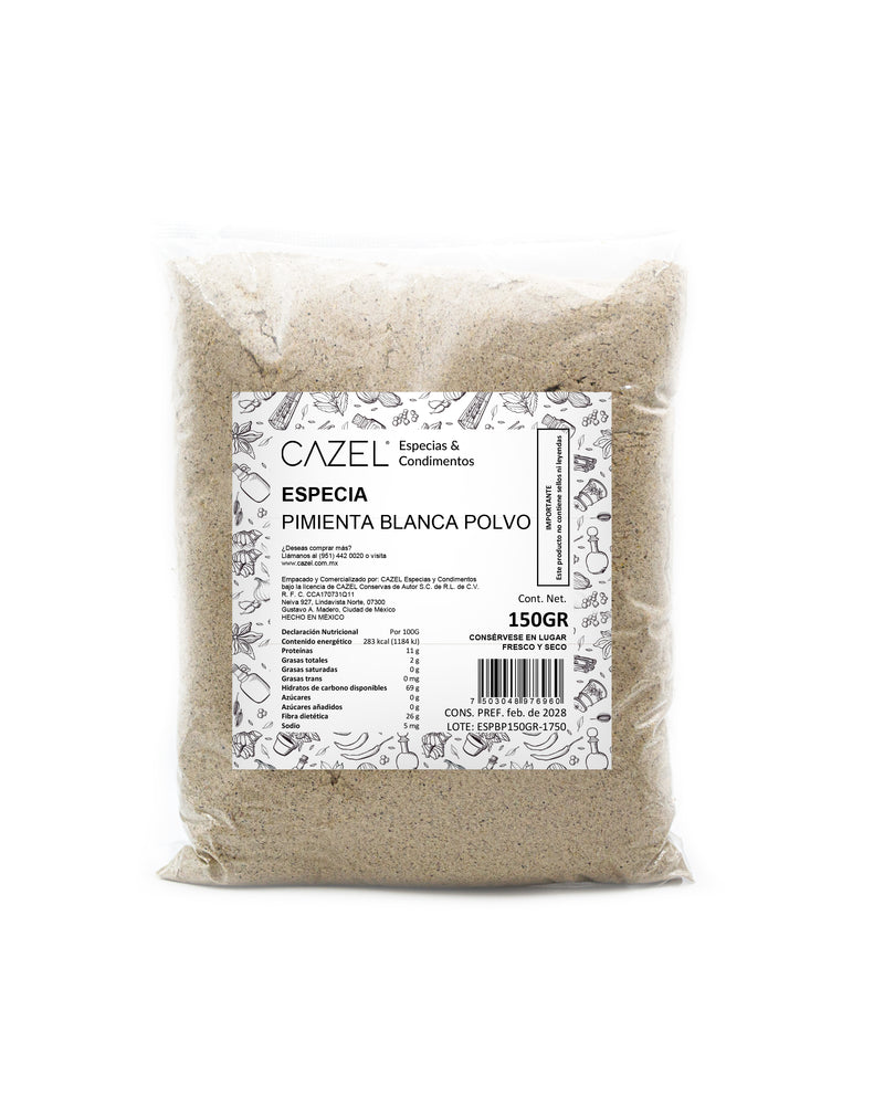 Pimienta Blanca en Polvo 150GR