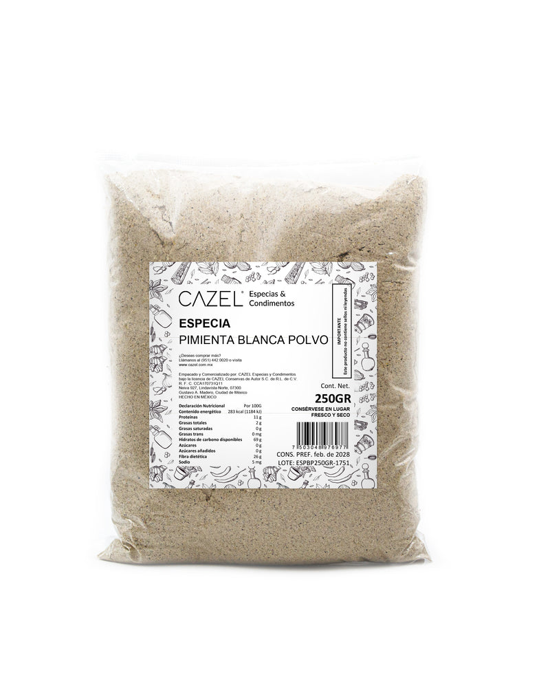 Pimienta Blanca en Polvo 250GR