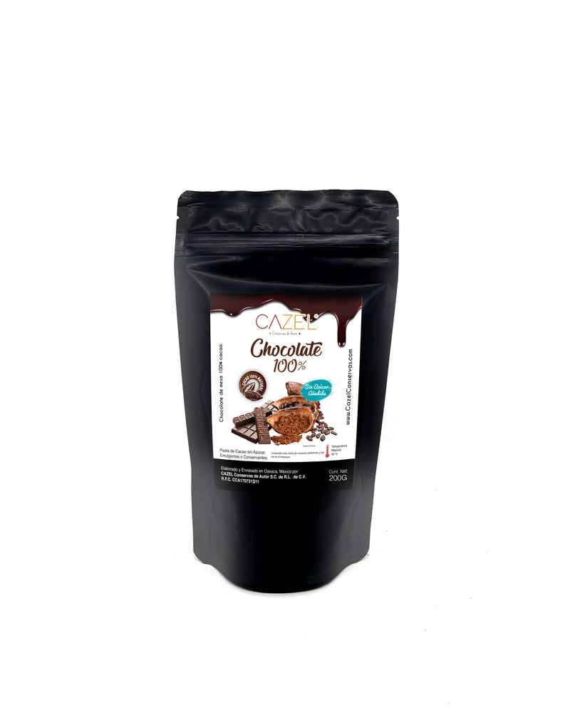 Chocolate Cuadretas 100%Cacao 200g